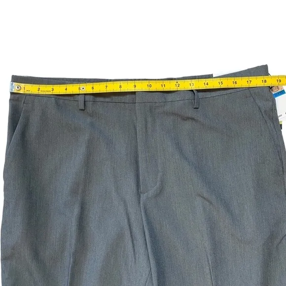 Perry Ellis Portfolio Resolution Modern Fit Smoked Pearl Gray Slacks Mens 36X32‎