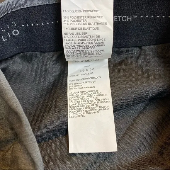 Perry Ellis Portfolio Resolution Modern Fit Smoked Pearl Gray Slacks Mens 36X32‎