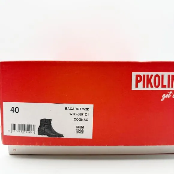 PIKOLINOS Womens Bacarot Ankle Boots EU 40 US 9-9.5 Brown Leather W2D-8891C1 NIB