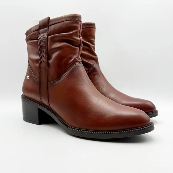 PIKOLINOS Womens Bacarot Ankle Boots EU 40 US 9-9.5 Brown Leather W2D-8891C1 NIB
