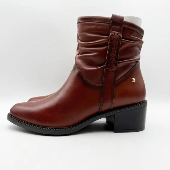 PIKOLINOS Womens Bacarot Ankle Boots EU 40 US 9-9.5 Brown Leather W2D-8891C1 NIB