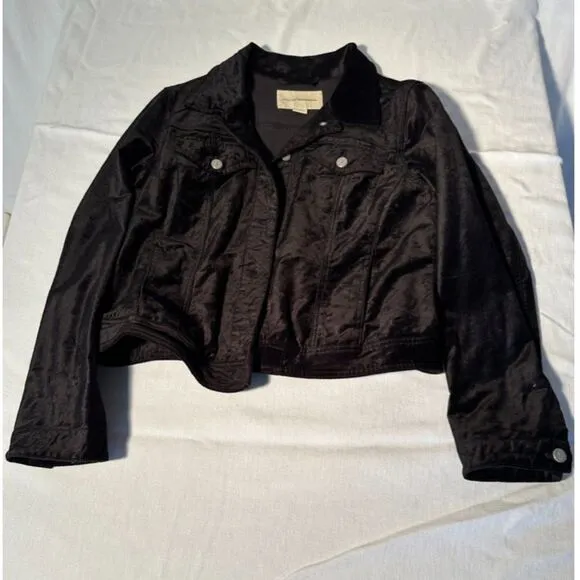 Pilcro classic velvet jacket in black