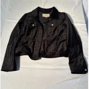 Pilcro classic velvet jacket in black