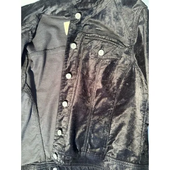 Pilcro classic velvet jacket in black
