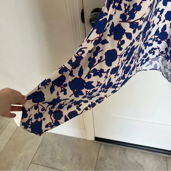 PINKO Blue Floral Midi Dress