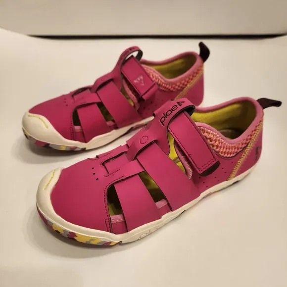 Plae Sam 2.0 Electric Fuchsia Pink Girls Breathable Washable Kids Shoes Sz 3