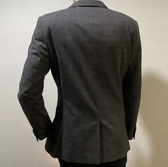 Plaid Modern Slim Suit Jacket
