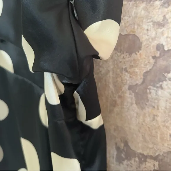 Polka Dot black and white short dress classic dress