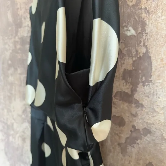 Polka Dot black and white short dress classic dress