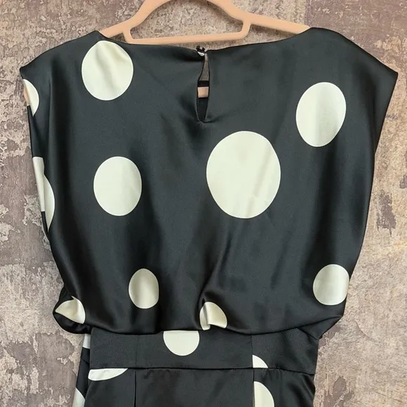 Polka Dot black and white short dress classic dress