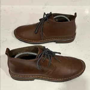POLO by Ralph Lauren leather upper men’s dress shoes size 9 brown color.