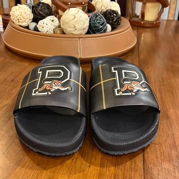 Polo Ralph Lauren Cayson Tartan Tiger slides sandals shoes new Mens sizes