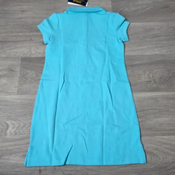 Polo Ralph Lauren Girls' Polo Dress Classic Blue Pony Logo Size S (7)