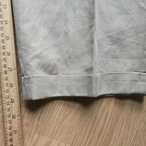Polo Ralph Lauren Men Vtg Pleated Linen Blend Trouser Pants 38x32 Prep Classic
