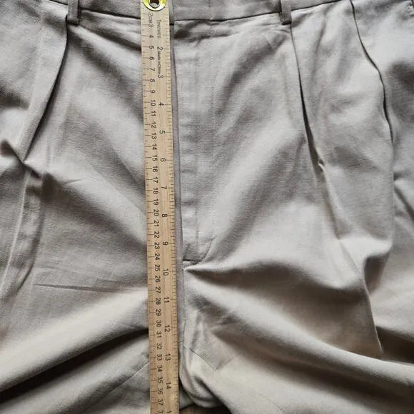Polo Ralph Lauren Men Vtg Pleated Linen Blend Trouser Pants 38x32 Prep Classic