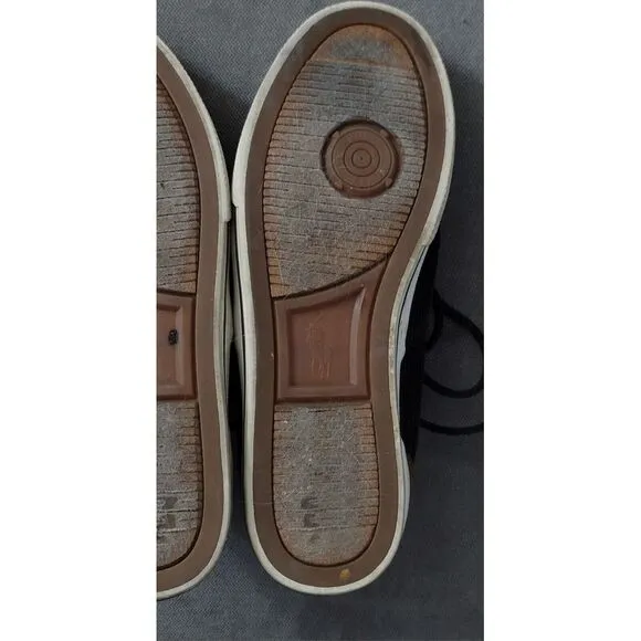 Polo Ralph Lauren Men's Vaughn Charcoal Corduroy Suede Shoes Size 7.5 D‎