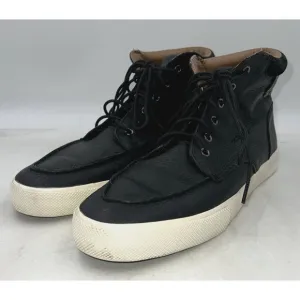 Polo Ralph Lauren Shoes Mens Size 12D Black Leather High-Top Tedd Sneakers Boots