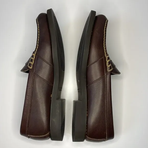 Polo Sport Ralph Lauren Classic Brown Leather Loafers. Men’s Size 9.5 D Like new