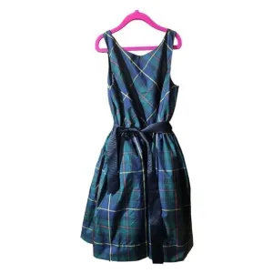 POLO RALPH LAUREN Classic Plaid Taffeta Dress - Size 12