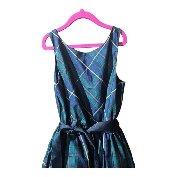 POLO RALPH LAUREN Classic Plaid Taffeta Dress - Size 12
