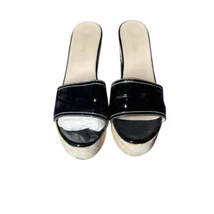 Prada Black and White Platform Mules