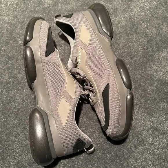 Prada Charcoal and Black Athletic Shoes