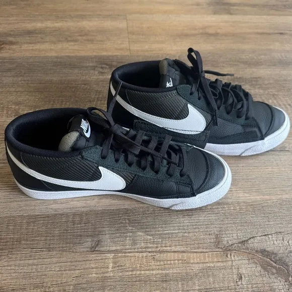 Pre-owned Nike Blazer Low Pro Club Shoes Sneakers Black White Men's 9
