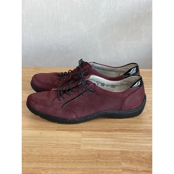Pro Aktiv by Waldläufer Jasmine Henni Oxford Aubergine Nubuck Women's Size 8.5