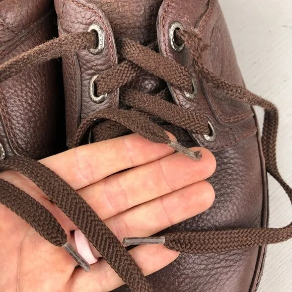 Propet Mens Size 9.5 XX(5E) Villager Brown Leather Lace-Up Oxford Sneakers M4070