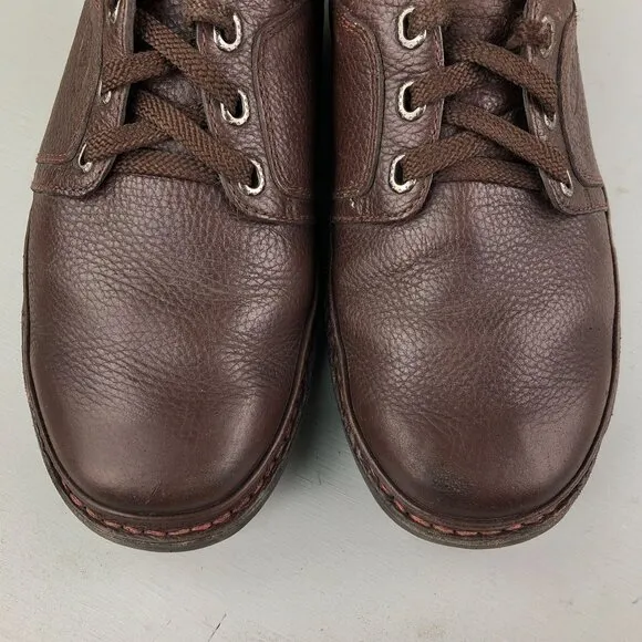 Propet Mens Size 9.5 XX(5E) Villager Brown Leather Lace-Up Oxford Sneakers M4070