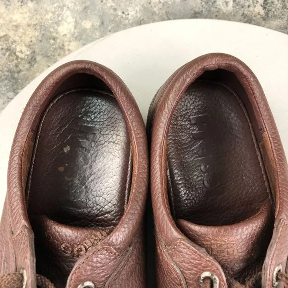 Propet Mens Size 9.5 XX(5E) Villager Brown Leather Lace-Up Oxford Sneakers M4070