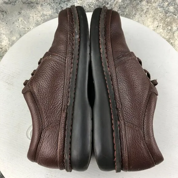 Propet Mens Size 9.5 XX(5E) Villager Brown Leather Lace-Up Oxford Sneakers M4070
