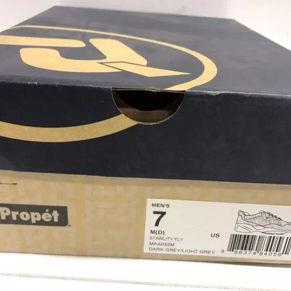 Propet Men’s Stability Fly Grey Athletic Shoes, Size 7M