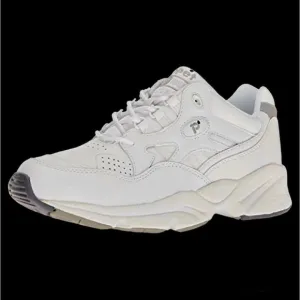Propet Men’s White Leather Stability Laced Walker Therapeutic Sneaker size 11.5