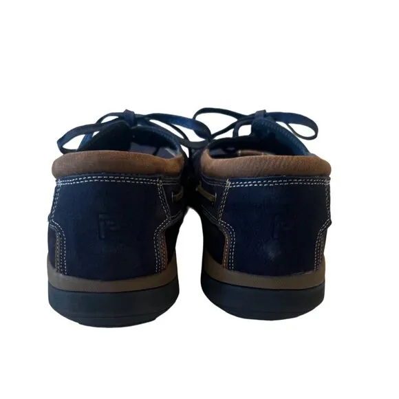 Propet Pomeroy Boat Blue Casual Shoes Size 15  3E Wide Mens Suede NWOB