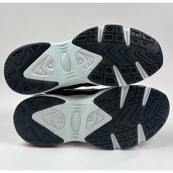 Propet Stability Marvel Mens 11.5 White Black Walking Low Shoes Sneakers MAA182M