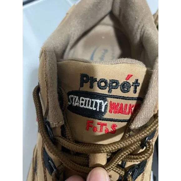 Propet Stability Walker Men's Athletic Shoes Size 16 X (3E) Leather Upper Tan &amp;