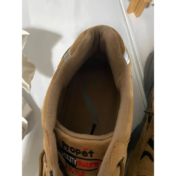 Propet Stability Walker Men's Athletic Shoes Size 16 X (3E) Leather Upper Tan &amp;