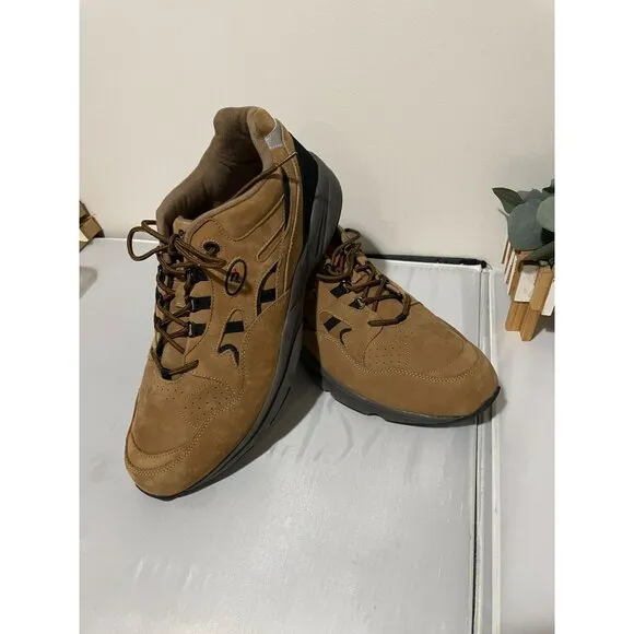 Propet Stability Walker Men's Athletic Shoes Size 16 X (3E) Leather Upper Tan &amp;