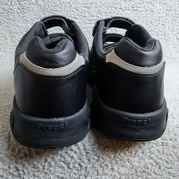 Propet Stability Walker Strap Shoes Mens Black Leather Low Top Size 13 3E Width