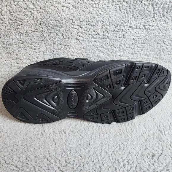 Propet Stability Walker Strap Shoes Mens Black Leather Low Top Size 13 3E Width