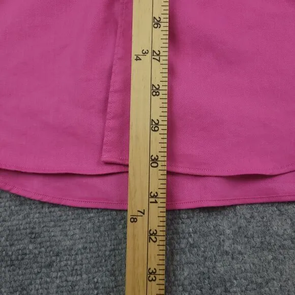 Psycho Bunny 16.5 32/33 Modern Fit Stretch Long Sleeve Dress Shirt Pink