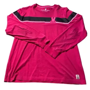 Psycho Bunny Mens Pre-Owned Crew Neck Pink Cotton Size 7/XL