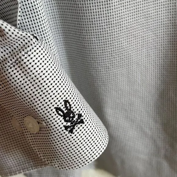 Psycho Bunny Modern Fit Printed Men’s Dress Shirt Size 15 32/33