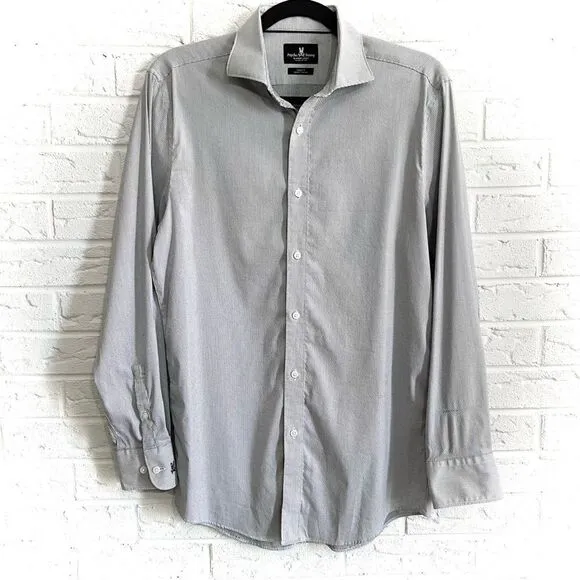 Psycho Bunny Modern Fit Printed Men’s Dress Shirt Size 15 32/33