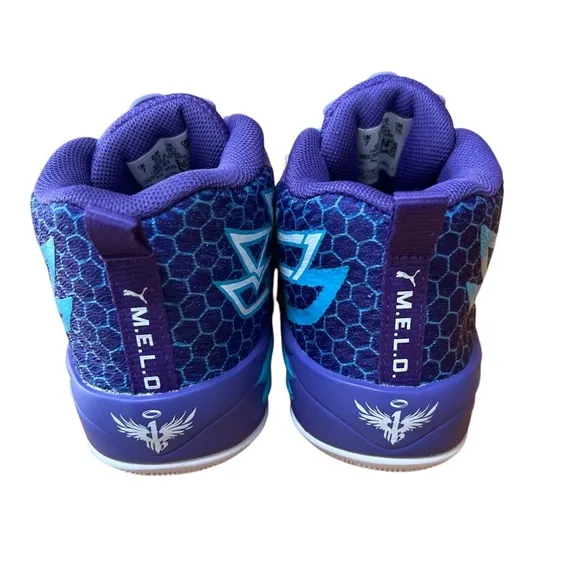 Puma Little Kids Toddler MB.02 Queen City Purple Blue Boys Basketball Sneakers