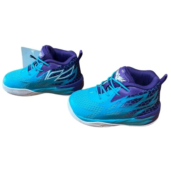 Puma Little Kids Toddler MB.02 Queen City Purple Blue Boys Basketball Sneakers
