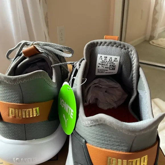 Puma Men's Gray and Black Golf Shoes