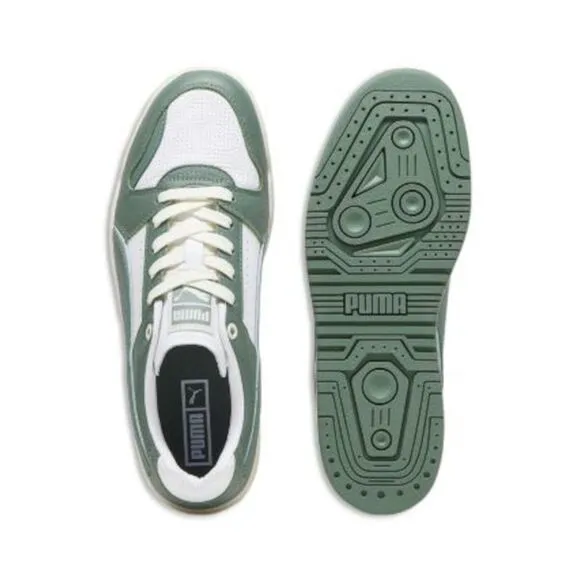 PUMA Mens White Logo Slipstream Round Toe Platform Leather Sneakers Shoes 13