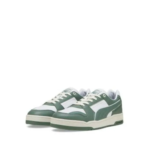 PUMA Mens White Logo Slipstream Round Toe Platform Leather Sneakers Shoes 13